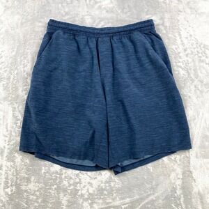 Lululemon Pace Breaker Short Mens L Blue Heathered Lineless Drawstring